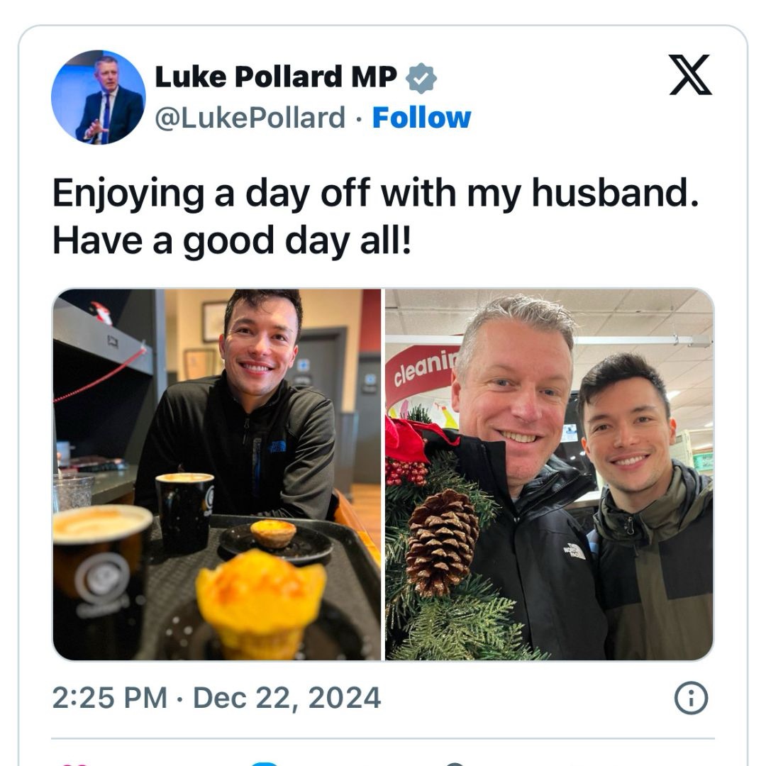 Luke Pollard’s Sweet Post with Hubby Sparks Hate & Hope