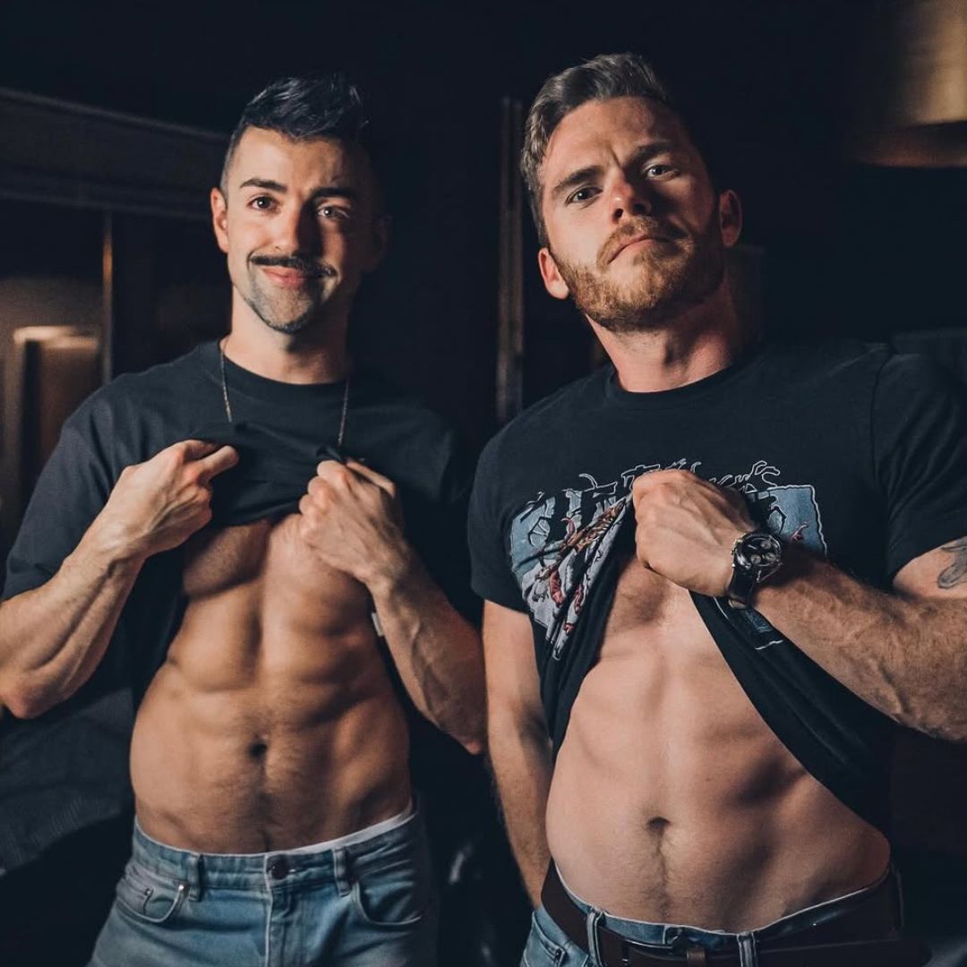 Matt with pal Evan Williams. Instagram: @matteolane