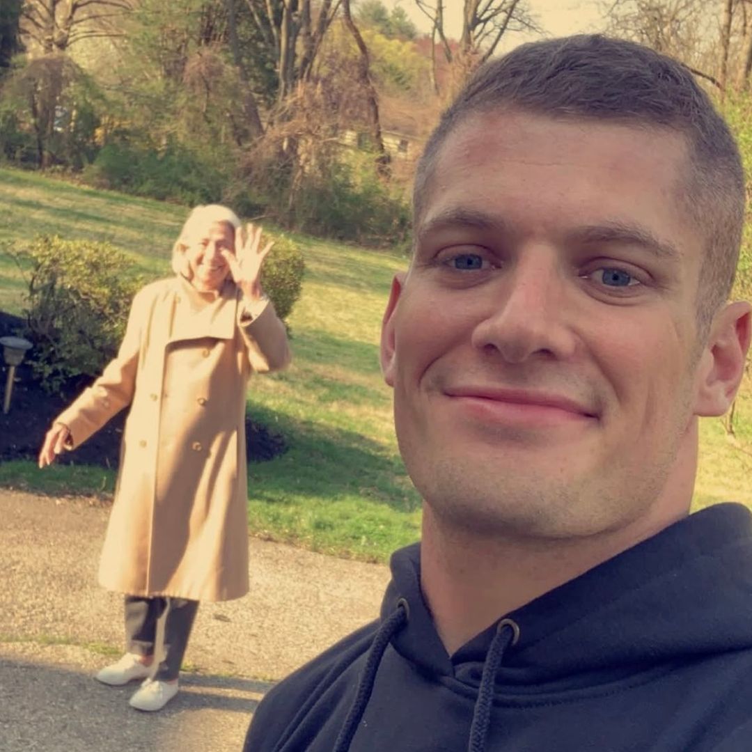 Carl with his grandma. Instagram: @carlnassib