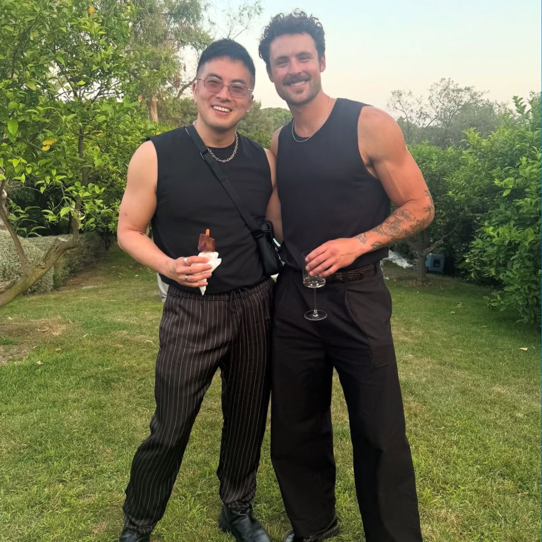 Bowen at a party with Dylan Efron. Instagram: @fayedunaway