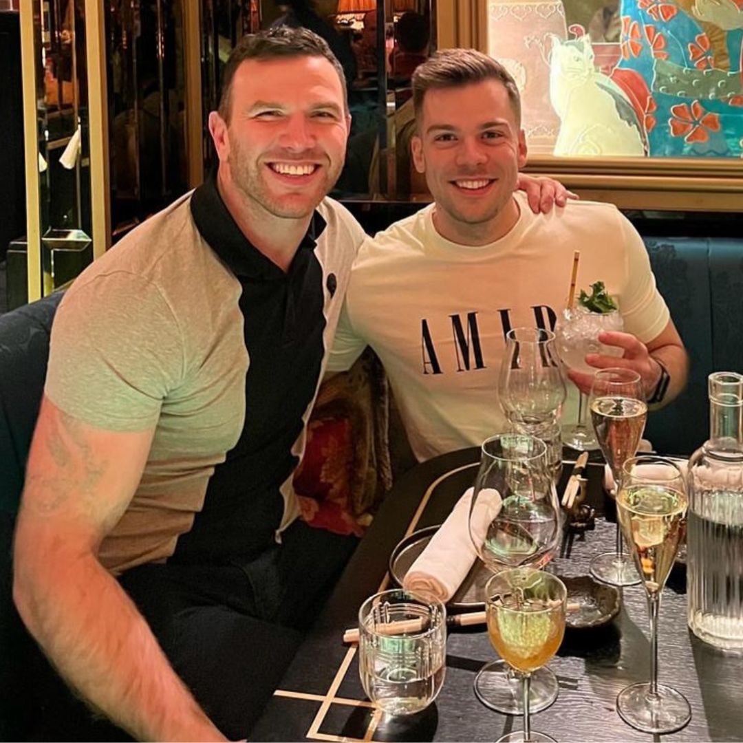 Keegan with boyfriend Joel Wood. Instagram: @keeganhirst @joelwood
