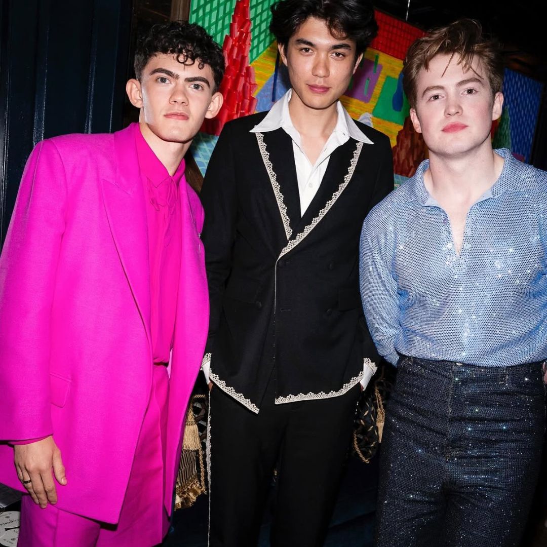 Joe with Heartstopper co-stars William Gao and Kit Connor. Instagram: @joelocke03