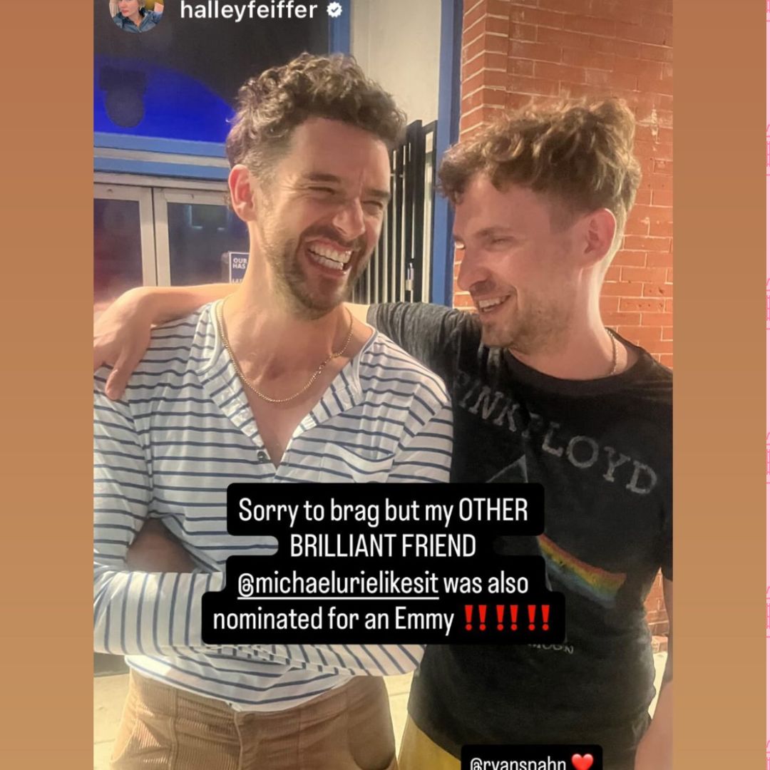 Michael with husband Ryan Spahn. Instagram: @michaelurielikesit