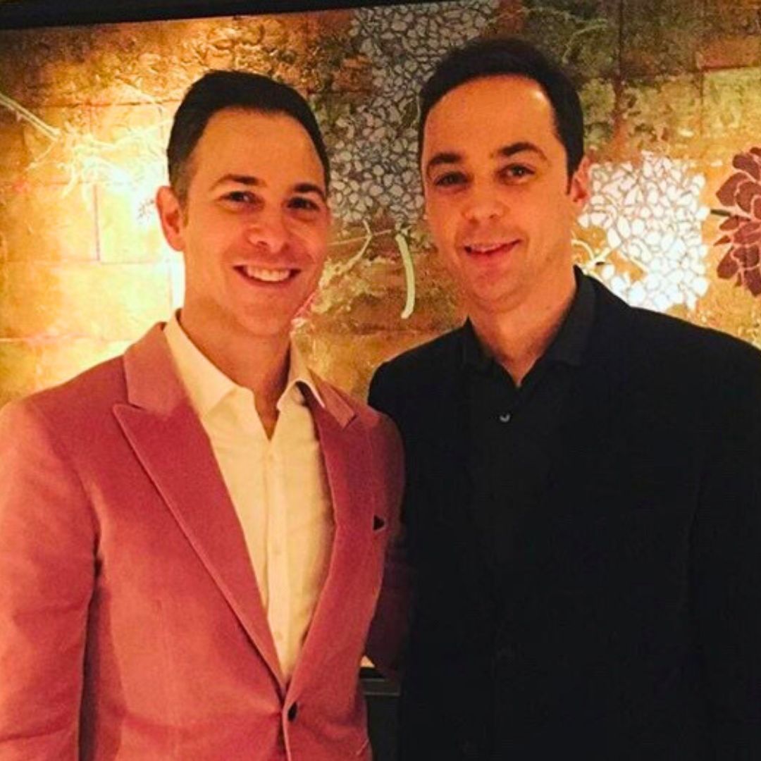 Jim (r) with hubby Todd Spiewak. Instagram: @therealjimparsons