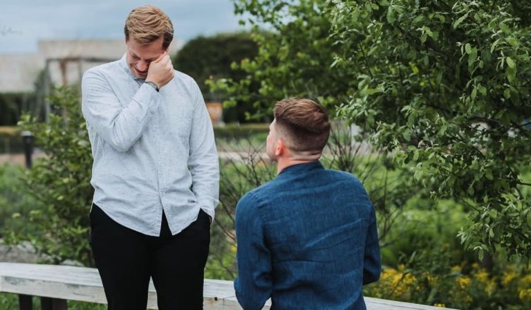 Twelve years after meeting at Penn State, this gay couple got the sweetest full-circle engagement