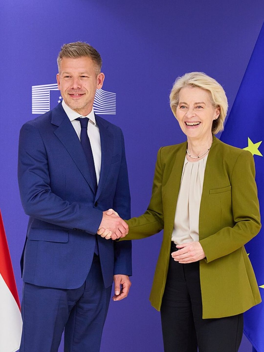 Hungary’s Prime Minister Péter Magyar with EU’s President Ursula von der Leyen