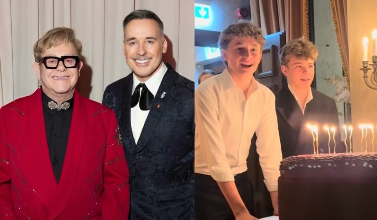 David Furnish’s Sons Roll In His Birthday Cake at Glamorous Venice Celebration